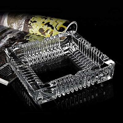 Ashtray, Large Glass Ashtray for cigarette cigar, Clear Crystal Ash trays  Outdoor Glass Spuare Ashtrays (7x7inch) - Yahoo Shopping
