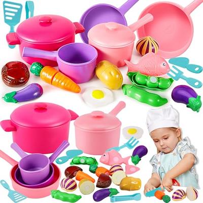 Juboury Pretend Play Kitchen Set - Toy Kitchen Accessories with