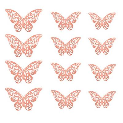  60PCS Butterfly Wall Decals - 3D Butterflies Decor Home  Decoration Kids Room Bedroom Decor (Purple) : Baby