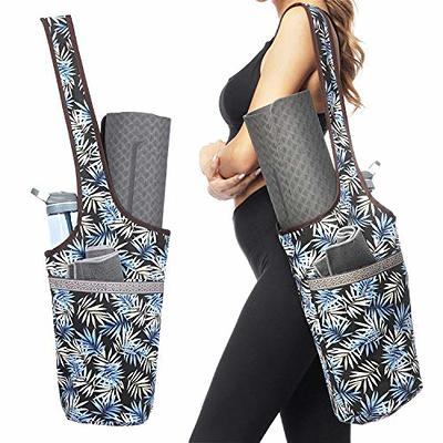 SARHLIO Yoga Mat Bag with Large Size Open Pocket and Inside Zipper Pocket Yoga  Mat Carrier Bag Fit Most Size Mats Yoga Bag for Women Men Easy Access  Lightweight Comfortable Shoulder Strap