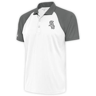 Men's Antigua White/Black Philadelphia Eagles Ryder Polo