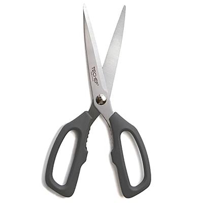 Techef Kitchen Shears, All Purpose Scissors, Dishwasher Safe, Heavy Duty Meat Scissors Poultry Shears, Stainless Steel, Made in Korea (Dark Gray)