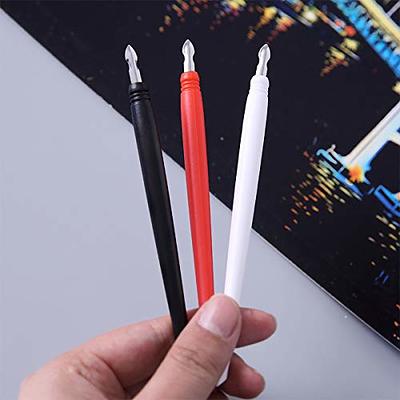 VAMOSEEHI Fine Tip Glue Pen, 6 pcs Quick Dry Glue Pens with 12 Refills,  Apply Glue Like Writing, Easy Use Precise Control, Ballpoint Glue Pen for