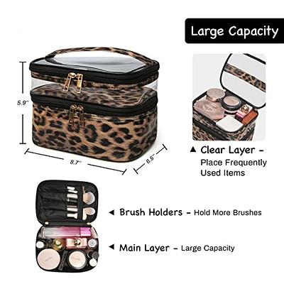 Leopard Print Transparent Make-Up Bag