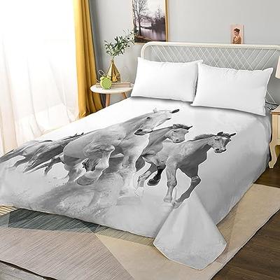 Horses Printed Sheet Set Twin