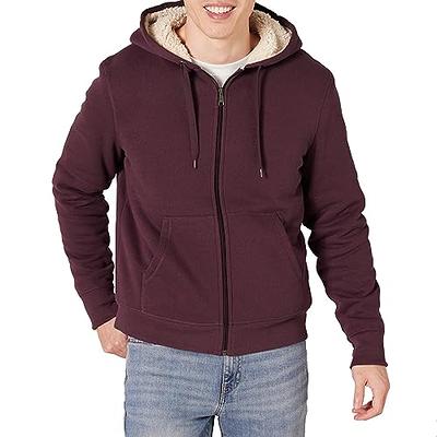 Essentials Men's Sherpa-Lined Full-Zip Hooded Fleece Sweatshirt