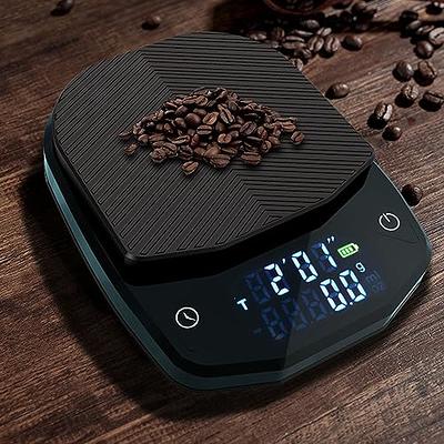 Kitchen Scale 0.1g High Accuracy Coffee Scale with Timer Tare Function  Portable Food Electronic Scale Reusable Battery Powered Pocket Scale with  LED