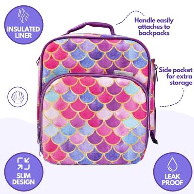 Bentology Insulated Lunch Box w Snack Pocket & Water Bottle Holder - Girls,  Kids Lunchbox Tote Keeps Food Hotter or Colder Longer - Reusable Bag Fits