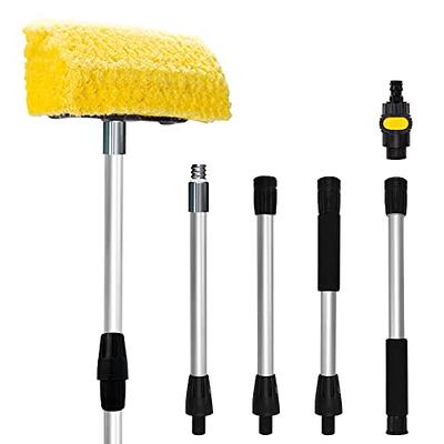 x Xindell Car Window Cleaner - 24inch Windshield Cleaning Tool with Spray Bottle, Microfiber Bonnets - Extendable Car Washer Kit with Long Soft Sponge