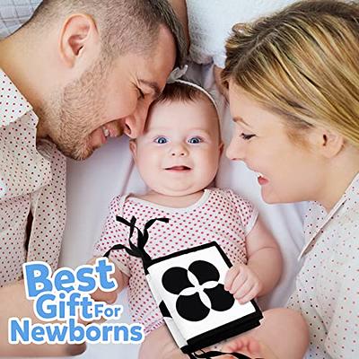 teytoy Black and White High Contrast Sensory Baby Toys Baby Soft Book for  Early Education, Infant Tummy Time Toys, Three-Dimensional Can Be Bitten  and