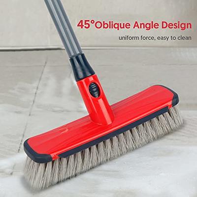 Floor Scrub Brush Long Handle 1 Scrape Brush Stiff Bristle Shower Scrubber  For Cleaning Patio Bathroom Garage Kitchen Wall Deck Tub Tile - Temu