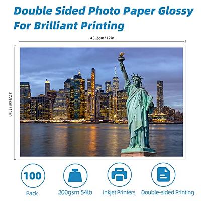 LD Products Glossy Inkjet Photo Sticker Paper (8.5X11) 100 pack