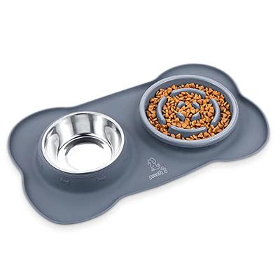 Stainless Steel Slow Feeder Dog Bowl