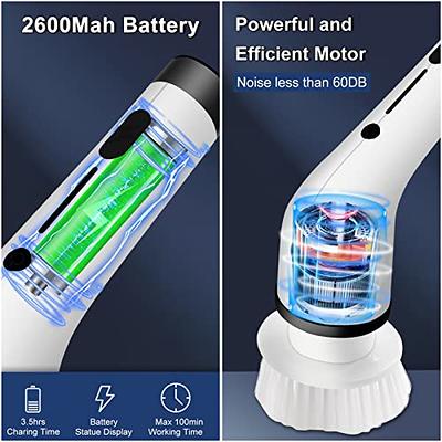 Household Electric Spin Scrubber, Cordless Cleaning Brush with Replaceable  Brush Heads, Adjustable Telescopic Handle, Low Noise & Power Cleaning Scrub  for Bathroom Living Room Kitchen