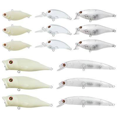  Unpainted Fishing Lure Making Kit DIY Crankbaits