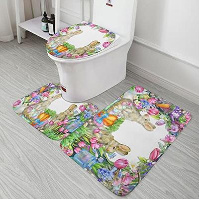 OLANLY Luxury Toilet Rugs U-Shaped 24x20, Extra Soft and Absorbent