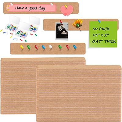 GoTiling Felt Pin Board Bar Strips Self-Adhesive Lightweight Bulletin Board  Strips No Damage for Wall Better Than Cork Board Decorative Memo Boards  with 40 Push Pins for Home Office Classroom, 8 Pack