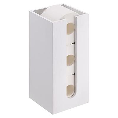 iDesign Kent Plastic Toilet Paper Tissue Roll Reserve Canister, Free-Standing