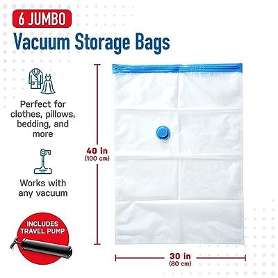 Vacuum Compression Storage Bags,Space Saver Bag,Vacuum Sealed Bags for  Comforters, Blankets, Bedding, Clothing - Compression Seal for Closet