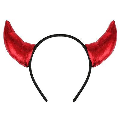 MOVINPE Devil and Angel Dual Halloween Costume Accessories Set, Red White  Feather Wings Tutu Skirt Wand Angel Halo with Devil Horns Headband Tassel
