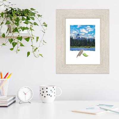 Amanti Art Hardwood Whitewash Wood Picture Frame Opening Size