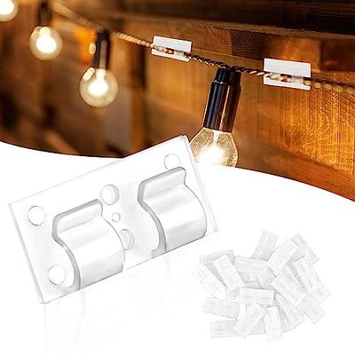 Yes.ym 100 Pieces Mini Outdoor Cable Clips with Strong Self Adhesive Hooks, Light Clips Wire Holder for Christmas Decoration?Durable Cable Wire