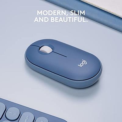 Logitech Pebble Wireless Mouse with Bluetooth or 2.4 GHz Receiver, Silent,  Slim Computer Mouse with Quiet Clicks, for