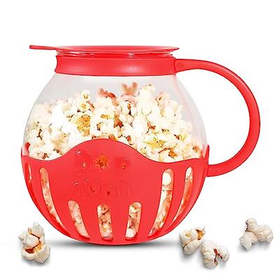 New Tasty Microwave Popcorn Popper 1 1/2 Quart Borosilicate Glass