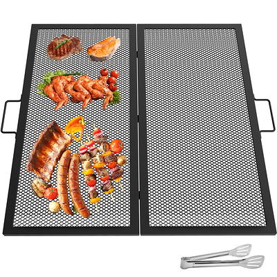 360° Adjustable Campfire Grill Grate,2 in1 Fire Pit Grill Grate Over Fire  Pit Campfire Cooking Grate Multipurpose Cooking Equipment for Camping