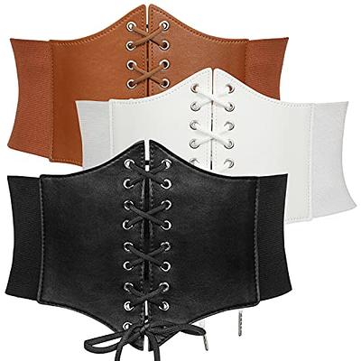 JASGOOD 3 Pack Women's Elastic Costume Waist Belt Lace-up Tied Waspie Corset  Belts for Women - Yahoo Shopping