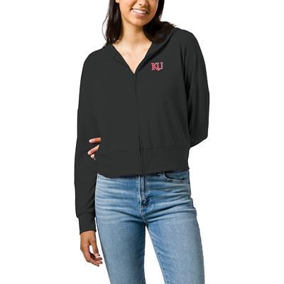 Kansas City Chiefs WEAR by Erin Andrews Women's Fleece Cropped Pullover  Hoodie - Black