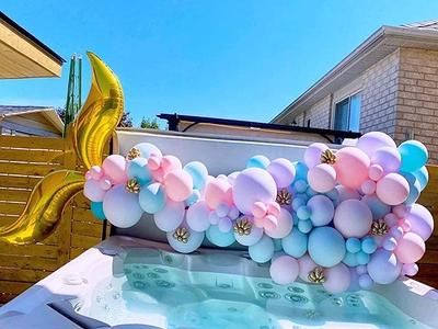 81pcs Macaron Baby Pink Blue Chrome Gold Cream Peach Balloon Garland Arch Kit  Gender Reveal Birthday Party Baby Shower Wedding Decoration 