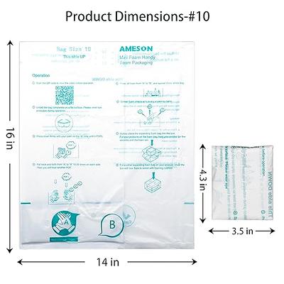  Foam Bag 14x16 for Shipping 8 PACK Handy Foam Room  Temperature Expanding Foam Packaging Bags #10 (8 PACK) : Office Products