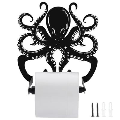 Wall Mounted Octopus Loo Roll Holder in Cast Iron