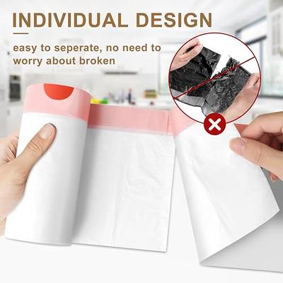 4 Gallon 120 Counts Strong Drawstring Trash Bags Garbage Bags by Teivio,  Bathroom Trash Can Bin Liners, Small Plastic Bags for home office kitchen