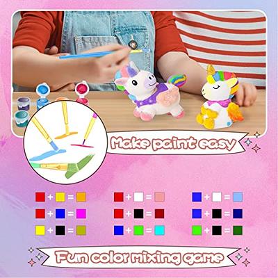 DIY Kids Arts Crafts Set,Unicorn Toy For Girls, Unicorn Painting Kit - 7  Unicorn Figurines, Creativity Arts And Crafts For Kids Ages 4-8 Easter  Unicorn Toys For 4, 5, 6, 7, 8