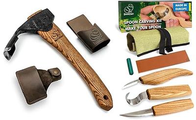 BeaverCraft AX2 Forged Adze Woodworking Bowl Adze with Wooden Handle S13  Wood Carving Tools Set for Spoon Carving 3 Knives in Tools Roll - Yahoo  Shopping