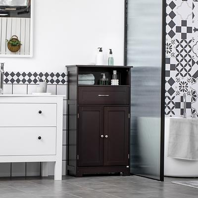 kleankin Tall Bathroom Storage Cabinet, Free Standing Bathroom