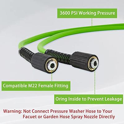 Tool Daily Pressure Washer Hose, 3/8 Inch x 50 FT, Quick Connect, 4000 PSI,  High Tensile Wire Braided,Black : : Garden