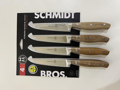 Schmidt Brothers Cutlery 4 Pc Acacia Series Forged Stainless Steel Steak  Knife Set; Acacia Wood Handles - Yahoo Shopping