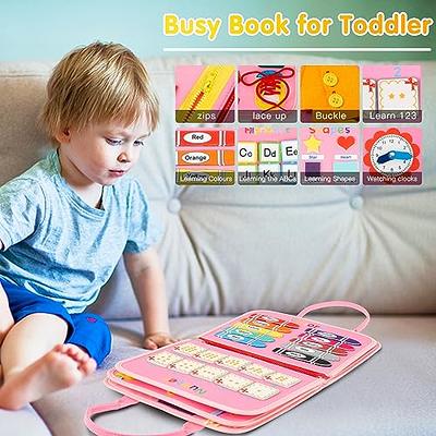 Exorany Busy Board Montessori Toys for 1 2 3 4 Year Old Boys & Girls Gifts,  Sensory Toys for Toddlers 1-3, Autism Educational Travel Toys, Preschool