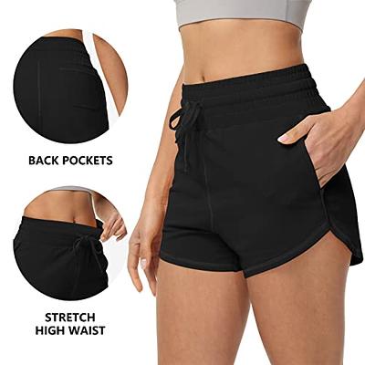 Sweat Shorts for Women Elastic High Waisted Cotton Shorts Casual