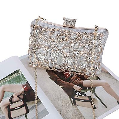 Women Crystal Rhinestone Evening Clutches Bags Wedding Purse Handbags