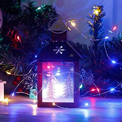 Battery-Operated LED Fairy Lights on Silver Wire