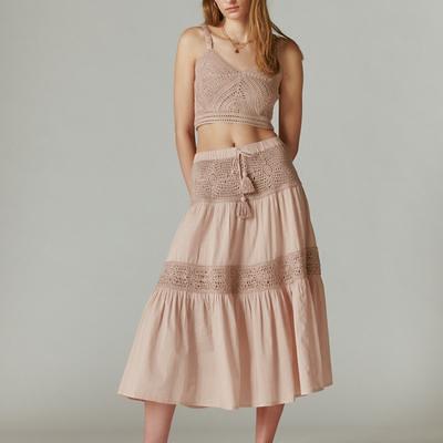 Lucky Brand Crochet Maxi Skirt Matchback - Women's Skirts in Pink, Size M -  Yahoo Shopping