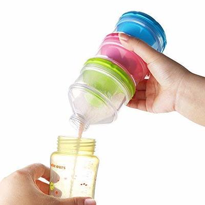 Accmor Baby Formula Dispenser On The Go, 5 Layers Stackable Formula  Dispenser Formula Containers for Travel, Baby Milk Powder Kids Snack  Container