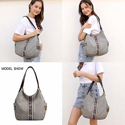 Women Canvas Tote Bag Large Shoulder Bag Hobo Handbag Purse | Fruugo UK