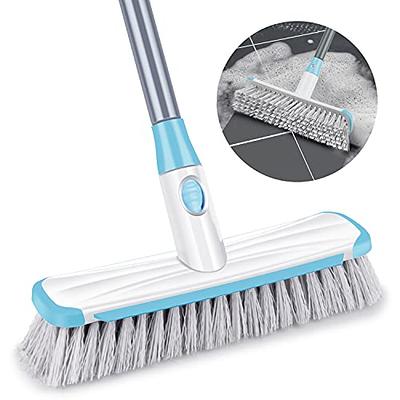 Scrubbing Brush Heavy Duty - Hand Scrubber Brush, Hard Bristle Carpet Brush, Wooden Cleaning Brush with Stiff Bristles, Decking Scrubbing Brushes, fl