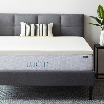 Lucid Limited 4' Gel Memory Foam Topper with Cover -Full