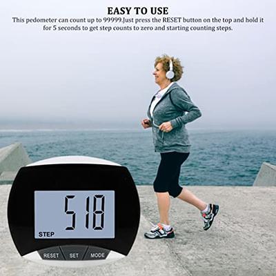 USB Charge Walking 3D Pedometer , Simple Step Counter Black From 10 to  99999